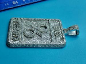 Oferta Especial: Collar con Colgante Hip Hop Grande de Plata 925 Chapado en Oro con Diamantes Moissanite VVS, Estilo FRVC, a Bajo Precio - Product Image 3