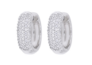Everyday Diamond Glamour 0.50Ct Lab Grown Diamond Luxurious Hoop Boucle d'oreille en argent sterling Vente en gros OEM - Product Image 2