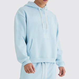 Nouveauté Survêtement d'entraînement unisexe surdimensionné écologique à capuche vintage lourd uni imprimé - Product Image 4
