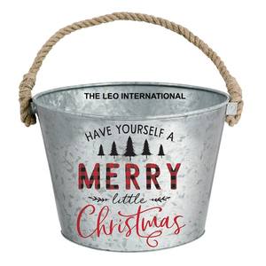 Seau à popcorn en métal épaissi imprimé d'un côté, idéal pour le Nouvel An et les cinémas, vente directe usine, seau en fer blanc pour Noël - Product Image 6