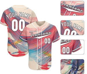 Diseño de Tela Personalizado para Uniformes de Béisbol, Camiseta de Béisbol, Uniforme de Entrenamiento para Equipos de Todas las Series - Product Image 3