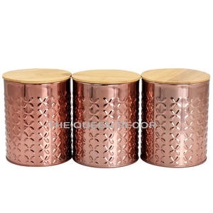 Exclusive Quality Copper Antique <b>Container</b> Spices <b>Food</b> Storage <b>Container</b> Canister Set of 4 Cheapest Prices - Product Image 5