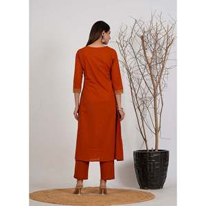 Casual Cotton Embroidered Kurta Set - Product Image 2