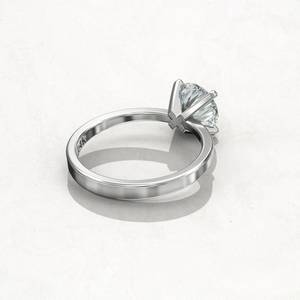 Premium 1.50Ct Argent Coupe Ronde Moissanite Bague de Fiançailles Classique 4 Prong Réglage Élégant Bijoux De Mariée Fournisseur En Gros - Product Image 6