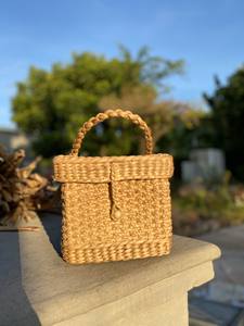 Bolso de playa vintage hecho de 100% jacinto de agua ecológico al por mayor - Product Image 2