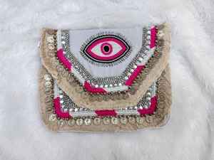 Ladies Clutch Bag Handbag for women India Handcrafted Evening Clutch Bag Wholesale Jute Bag Guru Kirpa Export House Best - Product Image 2