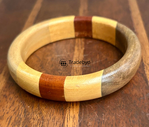 Brazaletes de madera ligeros para mujer Joyería clásica hecha a mano al por mayor por Tradebyd - Product Image 2