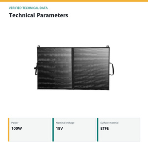 Panel Solar Portátil Plegable de 100W 18V ETFE para Estaciones de Energía al Aire Libre - Product Image 3