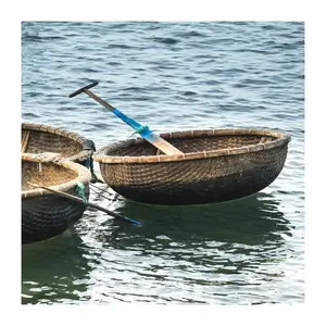 Круглые маленькие рыболовные лодки для курортов, традиционная круглая лодка, гребная мини бамбуковая лодка, оптовая продажа