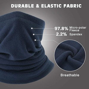 Logo personnalisé en gros tendance cou réchauffe haute qualité chaud hiver plaine teint tricoté cou réchauffe - Product Image 4