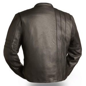 Men's Track Racing Genuine Cowhide Leather Motorbike Jacket With Protections Motorcycle Riding Leather Jacket For Men - Product Image 4