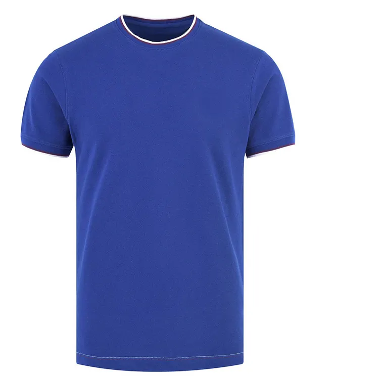 Camisetas de hombre en blanco con impresión personalizada camisetas de secado rápido de manga corta de baja tasa multicolor de alta calidad camisetas de hombre Ringer