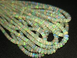 ลูกปัดโอปอลเอธิโอเปียทรงเหลี่ยมเพชรพลอยจากธรรมชาติขนาด6มม. 4-7มม. - Product Image 3