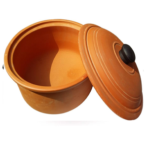 Vẽ Tay Đất Sét Kadhai Với Nắp Cho Nấu Ăn Gà Biryani Rau Trong Chậm Nấu Ăn Khỏe Mạnh Quá Trình Tại Bán Buôn Giá Rẻ Giá - Product Image 2