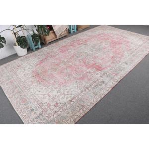 Vintage Turkish Rug 6.46x12 ft, <b>Red</b> Oversize Floral <b>Wool</b> Rug - Product Image 4
