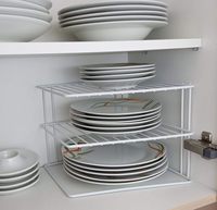 Égouttoir à vaisselle et support à assiettes portable en fil métallique à 2 niveaux, non pliable, durable, de haute qualité pour solution de rangement domestique