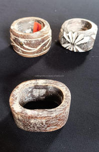 Anillos de Servilleta de Madera de Lujo Vintage Hechos a Mano, Porta Servilletas de Resina, Accesorios de Mesa Ecológicos para Bodas y Ocasiones Especiales - Product Image 5