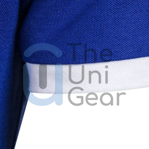 Camiseta de Golf Azul para Hombre al por Mayor, Informal, Transpirable, a la Moda, para Fitness, Trabajo, Gimnasio, Tejido de Punto Sólido de Alta Calidad - Product Image 5