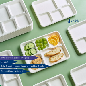 Assiettes carrées de bagasse de canne à sucre de qualité supérieure vaisselle jetable biodégradable pour les fêtes restauration à emporter et utilisation en cuisine - Product Image 2