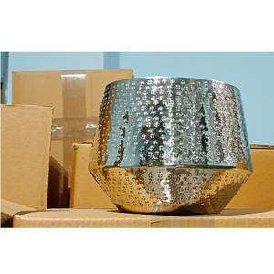 Jarrón de flores artificiales de Metal con diseño de textura en Color plateado, la mejor forma para bodas, eventos, fiestas, decoración, uso de florero - Product Image 1