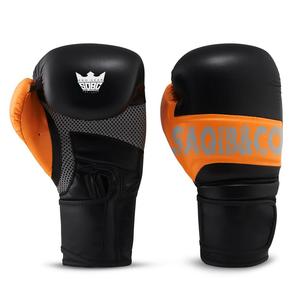 Guantes de boxeo duraderos con logotipo personalizado Guantes de entrenamiento deportivo de gimnasio de calidad en tamaño XL Protección de manos para adultos 6oz 16oz Hecho de cuero PU - Product Image 2