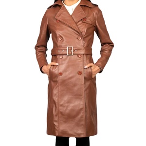 แจ็คเก็ตหนังแกะสีน้ำตาลแท้รุ่นใหม่ล่าสุด ระบายอากาศได้ดี สำหรับผู้หญิง คุณภาพสูง - Product Image 1