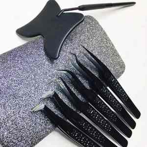 Nuevas mejores pinzas de puntas de fibra, pinzas personalizadas para extensión de pestañas, pinzas de pestañas de etiqueta privada y espejo de pestañas, embalaje personalizado - Product Image 4