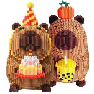 Nanoblock Grand Capybara Rigolo, Juguete de Construcción Creativo y Moderno a Escala 1:8, Bloques de Plástico ABS para Armar, Modelo DIY - Product Image 1