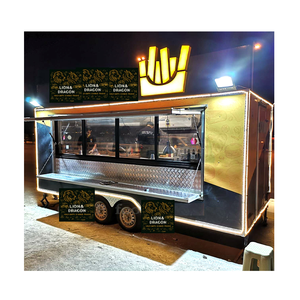 Food Trucks All purpose Food trailer Well Equipped Kitchen food trucks strong <b>wheels</b> and stable trailer <b>for</b> easy movement - Product Image 1