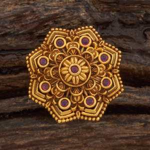 Gold-Plated Flower Shape Lab Created Stones Prong Setting Fashion <b>Ring</b> Watch for Women's <b>Adjustable</b> Trendy Wedding Occasion - Product Image 3