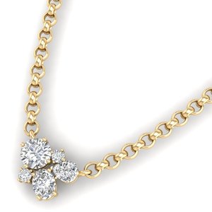 REYES Collier de luxe en argent sterling 925 de haute qualité Moissanite pour femmes plaqué or 14K 18K pour tous les jours Bijoux fins - Product Image 6