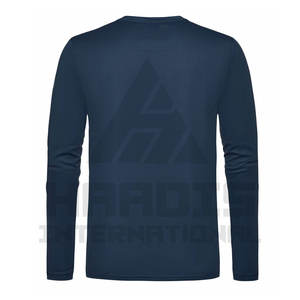 T-shirt à manches longues décontracté pour hommes Couleur personnalisée Col en O T-shirt à manches longues pour hommes à la mode T-shirt respirant Slim Fit - Product Image 5