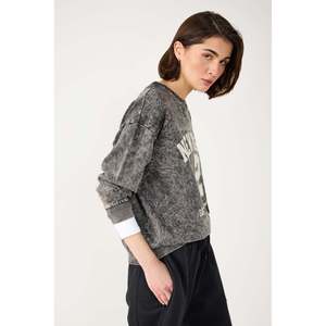 Sweat-shirt oversize imprimé effet délavé - Product Image 3