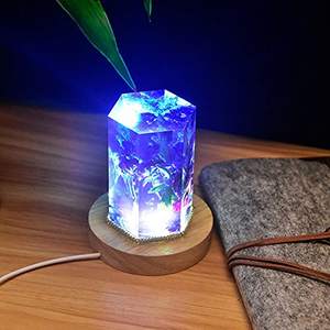 Lámpara LED con Forma de Flor de Resina Hecha a Mano, Luz Nocturna, Estatua de Buceo, Tema Submarino, Regalo del Día de la Madre, Lámpara de Ágata, Piedra para el Hogar - Product Image 4