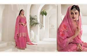 Ropa étnica Chinon de viscosa pesada con bordado y lentejuelas Traje Salwar DE TRABAJO Compras en línea a precio mayorista - Product Image 5