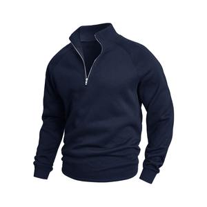 Sweat-shirt à fermeture éclair sur le devant pour homme, pull décontracté, chaud, respirant, écologique, séchage rapide, mélange de coton et de polyester, complet - Product Image 1