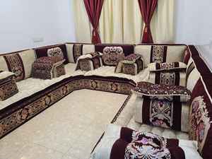 Diseño interior árabe Majlis, diseño clásico moderno, elegante conjunto de sala de estar, asientos de esquina de lujo, diseño que ahorra espacio - Product Image 2