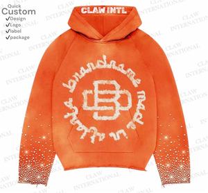 Survêtements en éponge française avec logo personnalisé Survêtements surdimensionnés unisexe en coton polaire épais et respirant pour hommes - Product Image 5