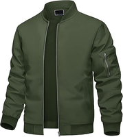 Blouson bomber en toile noire unie, dernier design, service OEM, manches longues, poche latérale, devant 100% polyester, coupe-vent, respirant