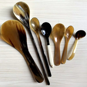 Luxueux Écologique Moderne 100% Naturel Petit Buffle Corne De Vache Cuillères Biodégradable Compostable Jetable Couverts Café - Product Image 1