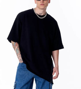 T-shirts Homme Oversize à Épaules Tombantes en Coton Biologique 100% de Haute Qualité, Respirants, Personnalisables avec Logo Avant, Vente en Gros, Modèle Uni Grande Taille - Product Image 1