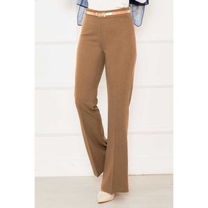 <span class=keywords><strong>Pantaloni</strong></span> da donna elasticizzati a vita alta, stile spagnolo a zampa, traspiranti, alla moda, colore latte, taglia XL, tinta unita, modello a matita - Product Image 3