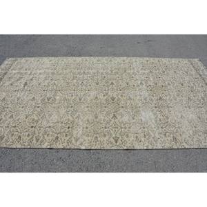 พรมตุรกีโบราณขนาดใหญ่การออกแบบ5x9.9ft สีเบจสีน้ำตาลแบบเย็บปะติดปะต่อกันน้ำยางขนสัตว์สำหรับห้องนั่งเล่นตกแต่งห้องโถง - Product Image 3