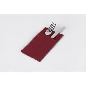 Serviettes de table Kanguro bordeaux 30x40cm, pliées 1/6, en tissu sec ultra-doux, 8 paquets, 60 pièces, B2B - Product Image 1