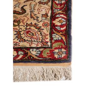 Tapis en soie bleue noués à la main Gulmarg Pae-5867, rectangulaires, en viscose, à motifs médaillon et patchwork abstrait, techniques artisanales pour la maison et la voiture - Product Image 4