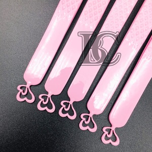 Nouvelle pince à épiler d'extension de cils de couleur rose pince à épiler en acier inoxydable durable avec Double coeur sur le fond pince à épiler vison - Product Image 4