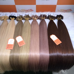 Vente Flash de haute qualité 100% Remy Extensions de cheveux humains kératine droite naturelle pointe plate longue longueur - Product Image 6