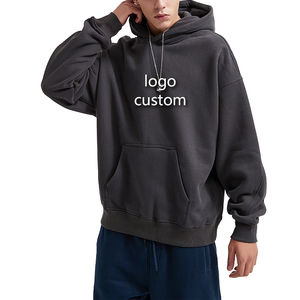 เสื้อมีฮู้ดขนาดใหญ่พิเศษสำหรับทั้งชายและหญิงเสื้อมีฮู้ดขนาดใหญ่พิเศษพิมพ์ลายปักมีฮู้ดเสื้อผ้าแนวสตรีทแฟชั่น - Product Image 4