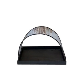 Plateau de service en métal noir tendance, plateau de service au style unique, plateau de service pour mariage, fête, décoration, traiteur - Product Image 1