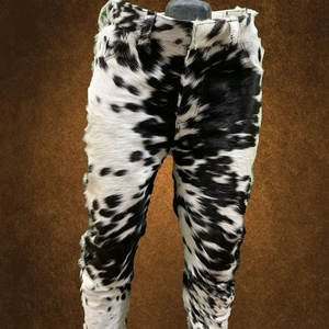 Pantalones de Cuero de Vaca Genuino para Hombre, a la Moda 2025, Resistentes al Viento, Transpirables, Ecológicos, con Cintura Elástica, de Secado Rápido y Corte Acampanado - Product Image 1